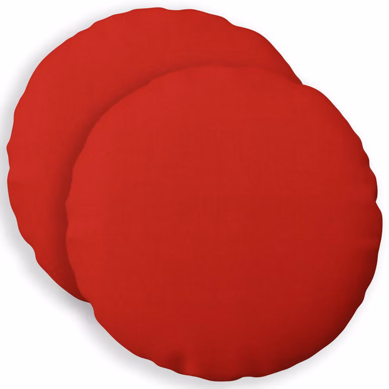 Set di 2 cuscini rotondi HEERLEN vidaXL in tessuto rosso, diametro: 60 cm