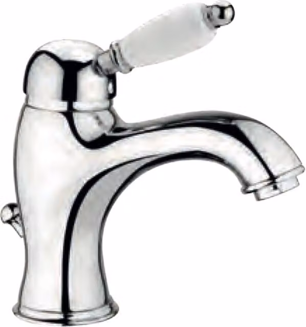 Miscelatore lavabo vintage con maniglia ceramica