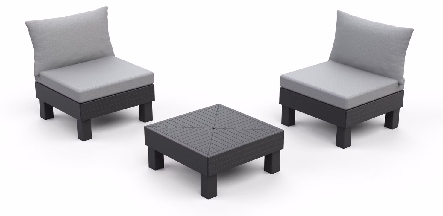 Mobili da giardino Keter Elements set modulare da balcone grafite