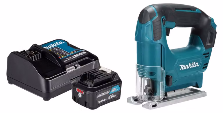 Makita JV 101 DSM1 Seghetto alternativo a batteria 12 V max. 65 mm + 1x batteria 4,0 Ah + caricabatteria