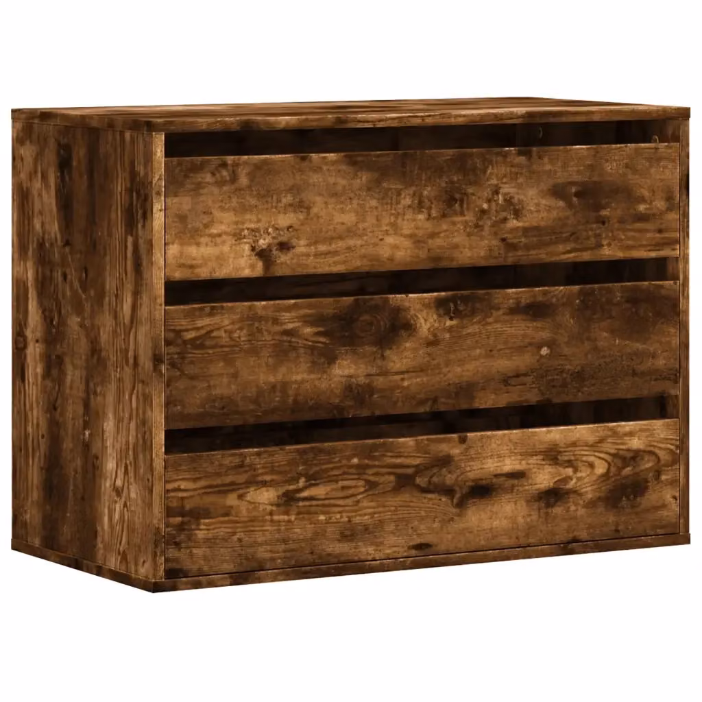 Cassettiera Angolare vidaXL in Legno Rovere Fumo Marrone, L: 80 cm, P: 41 cm, H: 58 cm – 2