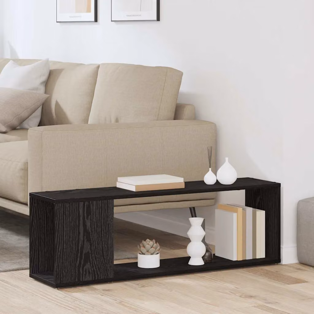 Set mobile TV moderno vidaXL in legno MDF nero L: 100 cm, P: 24 cm, H: 63 cm