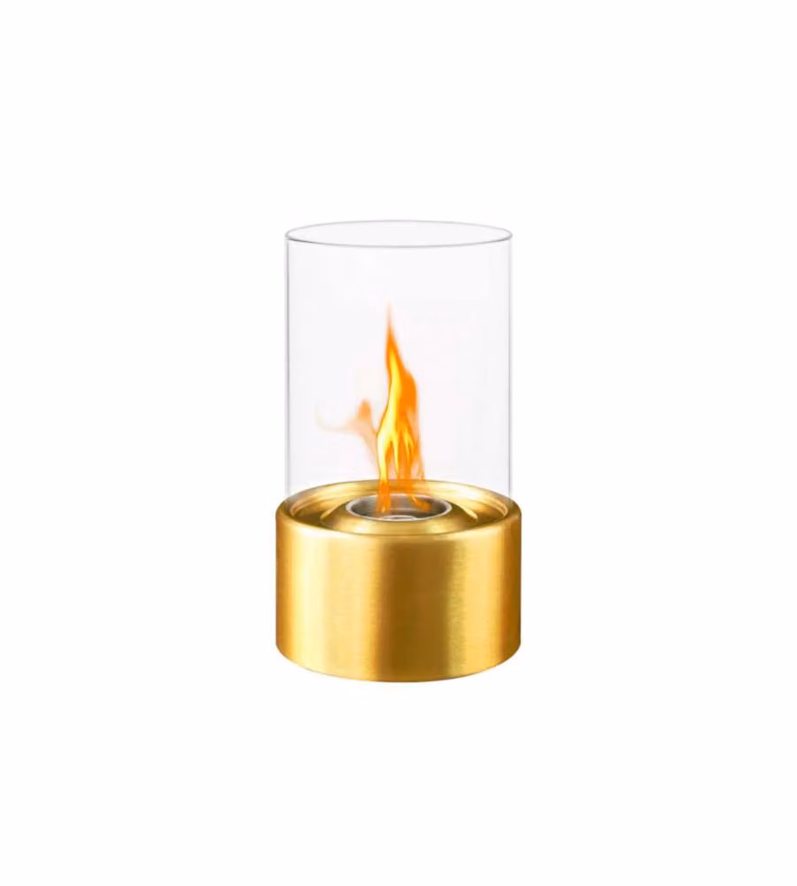 Divina Fire Camino Bioetanolo da Tavolo Marsiglia - Oro - 16x27 cm