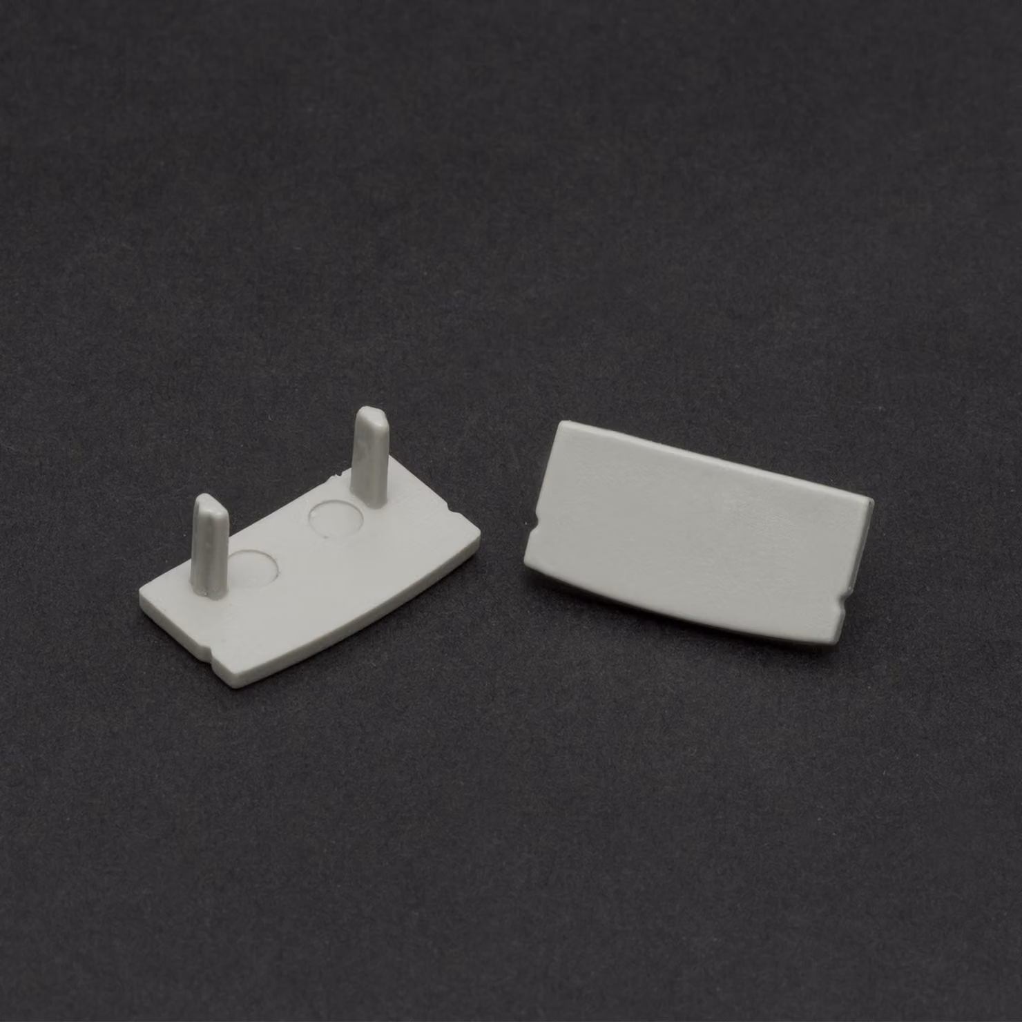 Set di tappi terminali per profilo in alluminio LED 41010A1 / 41010A2 - 2 pezzi - Grigio [41010E]