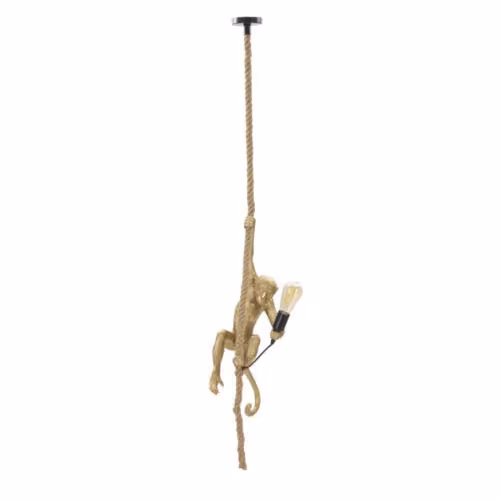 Lampada a sospensione LAMPADARIO MONKEY ORO CM 27X32X60 Mauro Ferretti