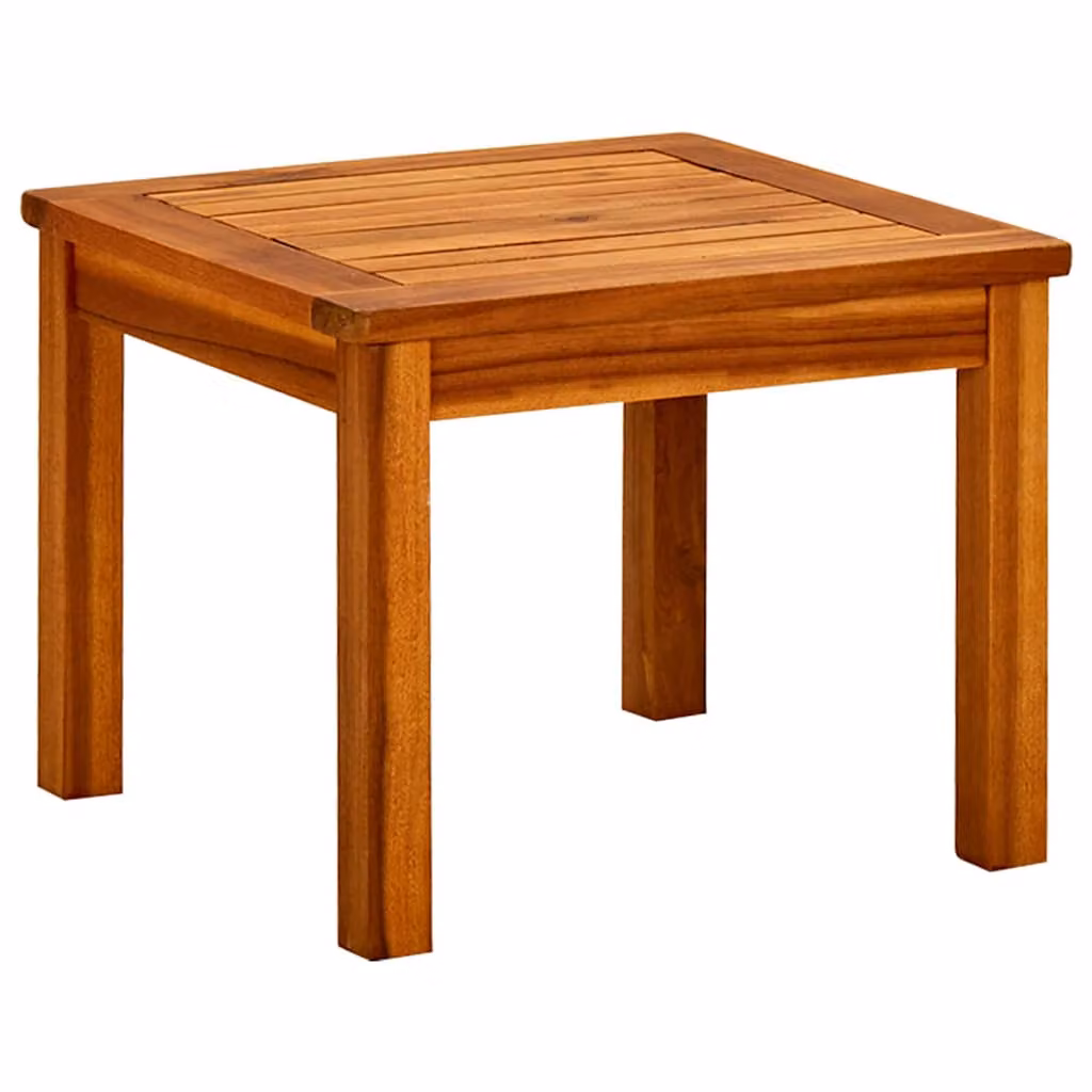 vidaXL Tavolino da Giardino Quadrato in Legno di Acacia Marrone L/P/H: 45 x 45 x 36 cm