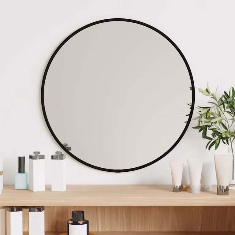 Specchio da parete rotondo vidaXL Nero Ø 40 cm