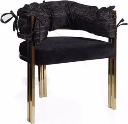 Schwarzer Metallstuhl Designer Esszimmer Stühle Luxus Edelstahlstühle