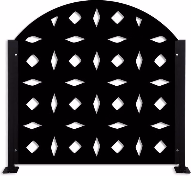 Ringhiera Signorbit in PVC nero opaco forma rettangolare L: 118 cm, H: 118 cm, P: 118 cm