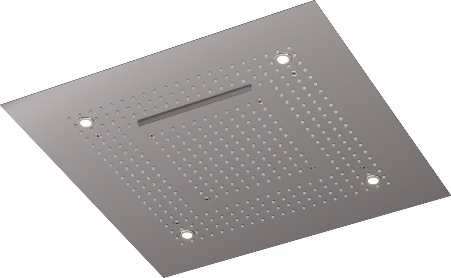 Steinberg Série 390 Sensual Rain Panneau de pluie, éclairage LED, set complet, 3 jets, Easy-Clean, 600x600mm, 3906620BGM, 3906620BGM
