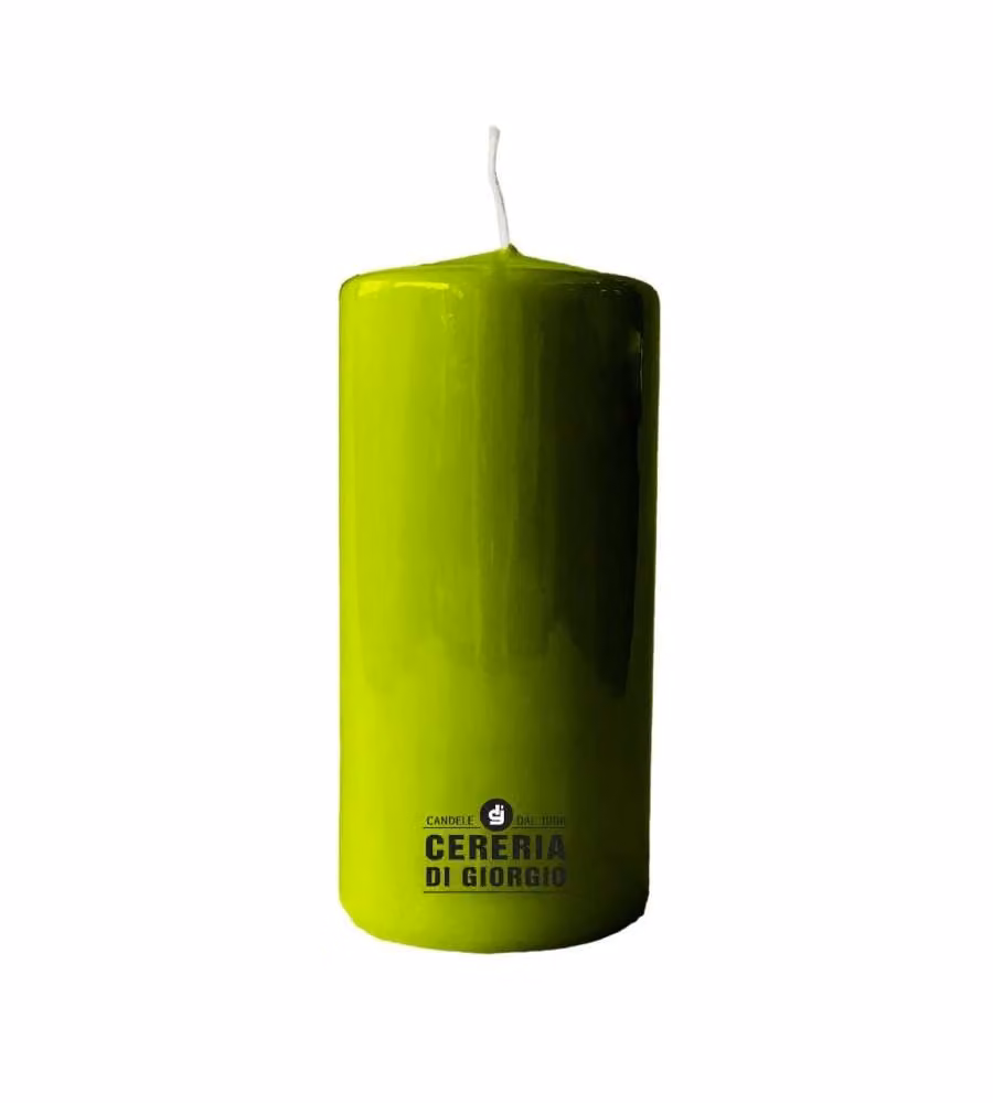 CERERIA DI GIORGIO Candela Pilar Pistacchio 7x15 cm per Decorazioni Indoor