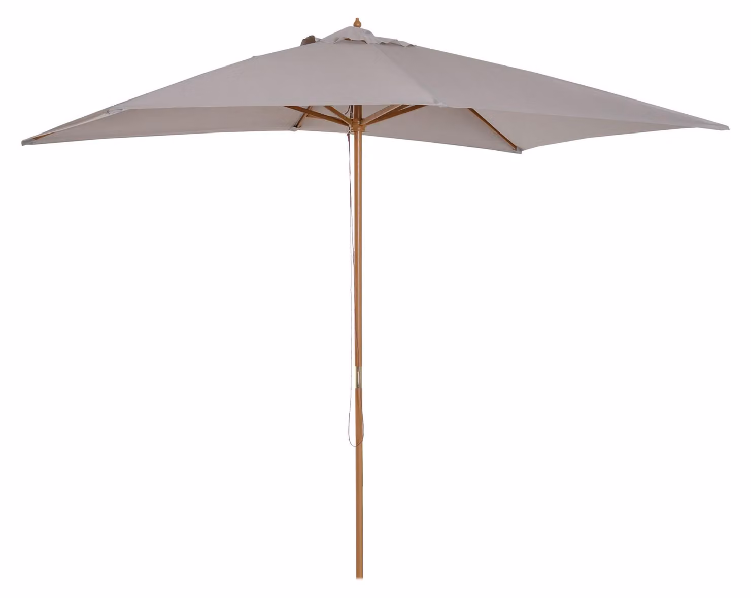 Ombrellone da Giardino 2x3 m in Legno con Copertura Rimovibile in Poliestere Grigio