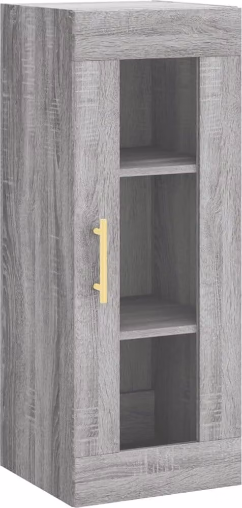 Mobile a Parete Grigio Sonoma 34,5x34x90 cm