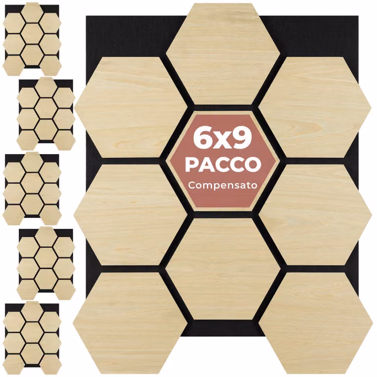 Pannelli acustici Sonic Shield tectake effetto legno in MDF nei colori beige e marrone