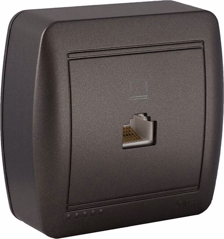 Solera presa telefonica e ADSL Mural Graphite RJ45 - - Marca EAN: 8423220263390