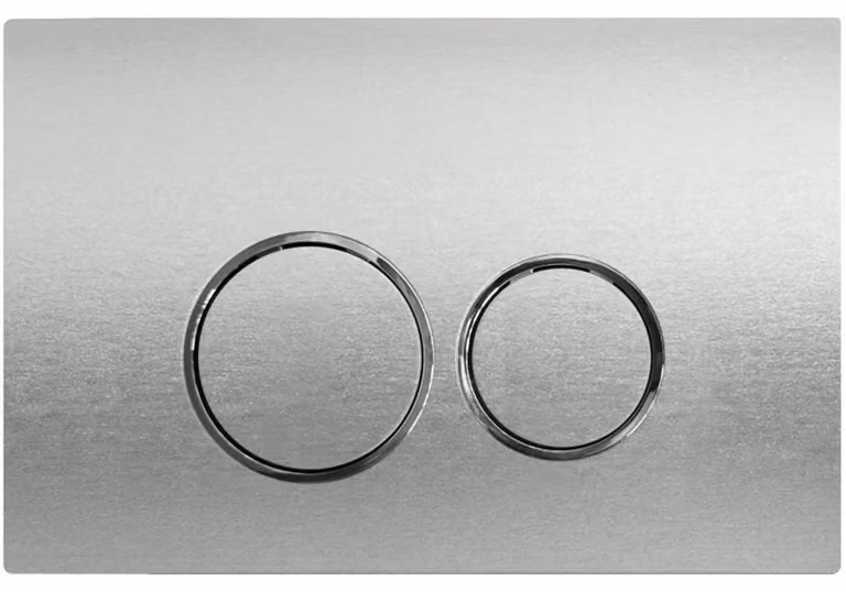 CERANO - Pulsante di comando dello sciacquone Prime/Dualo - ABS - argento