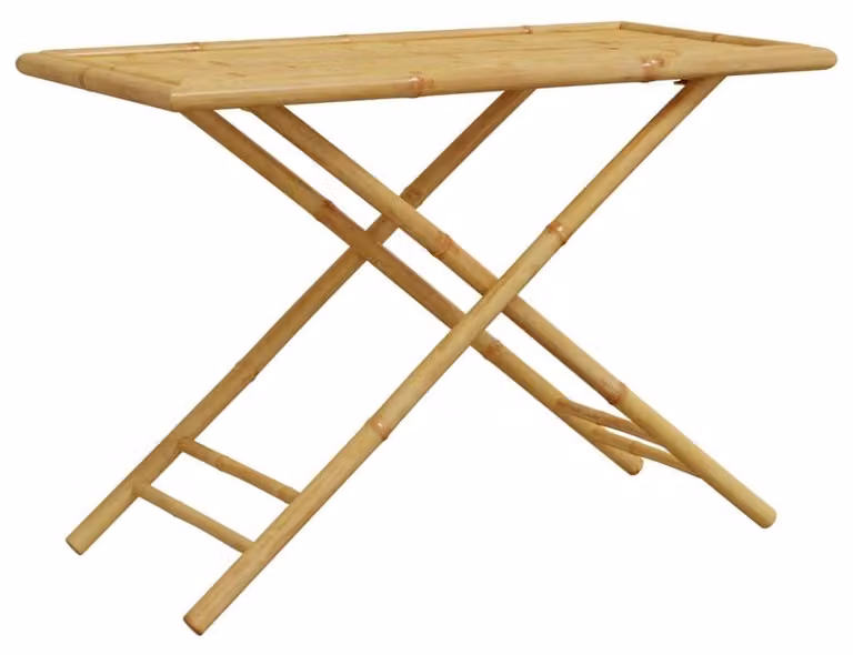 Tavolo pieghevole da pranzo in bambù, 110 x 55 cm