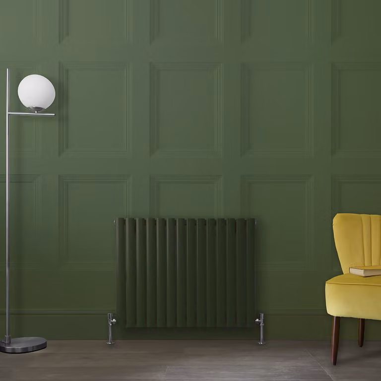 Radiatore di Design Orizzontale  Verde (Evergreen) -  635mm x 826mm - Pannello Singolo  - Revive