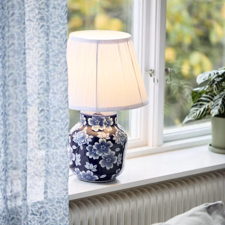 PR Home Lampada da tavolo Fanny, Blu, Soggiorno / Sala da pranzo, Ceramica, Moderno, Lampada da tavolo