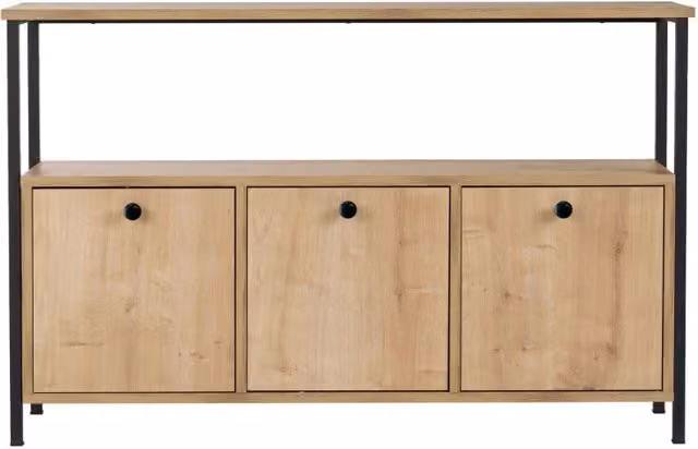 Credenza in legno "Solace" - 120 x 30 x 77 cm - Beige