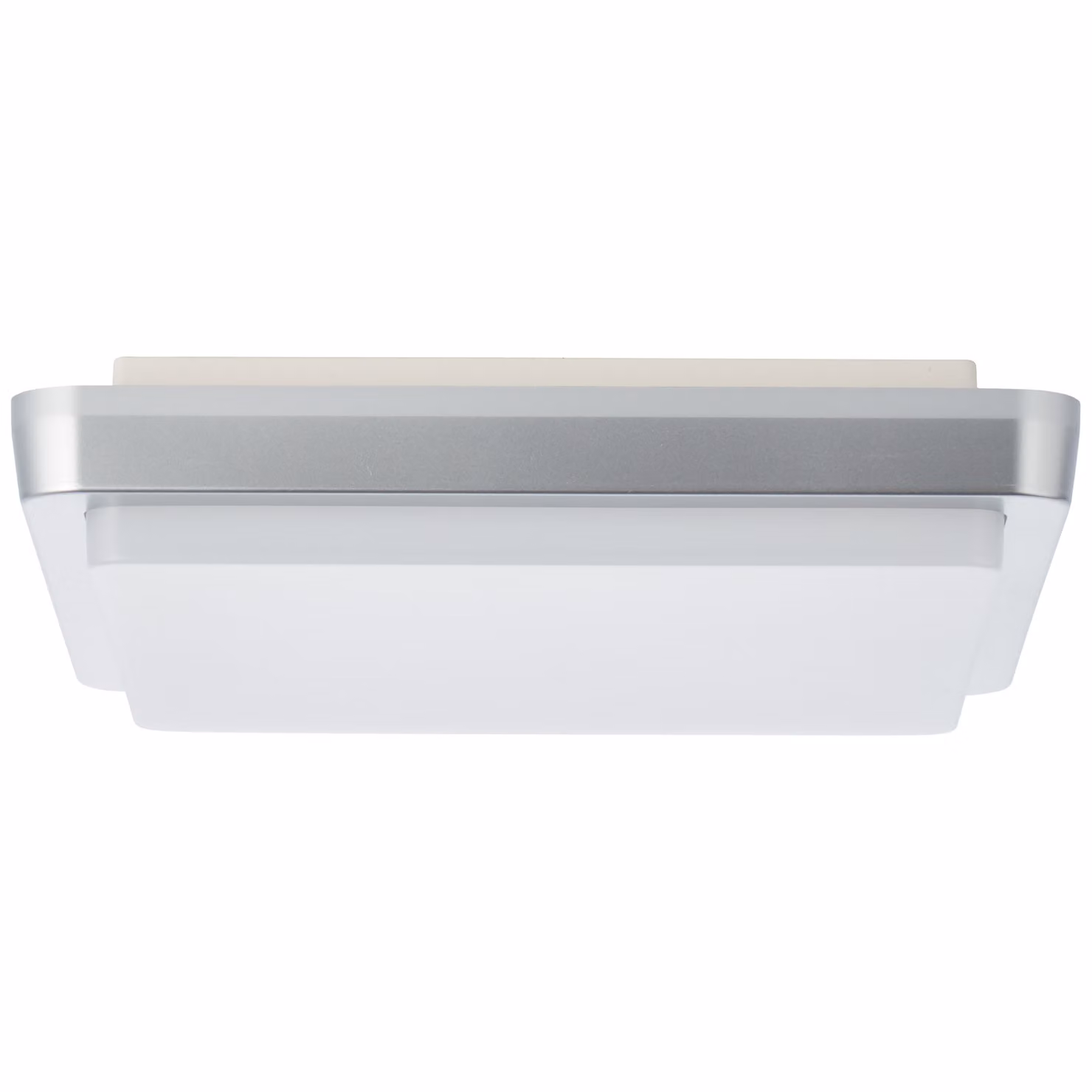 BRILLANTE plafoniera LED senza tempo per esterni DEVORA in argento | Utilizzabile anche come applique | 28 x 28 cm | 12W 1500 lumen 3000 Kelvin | Plastica | IP65