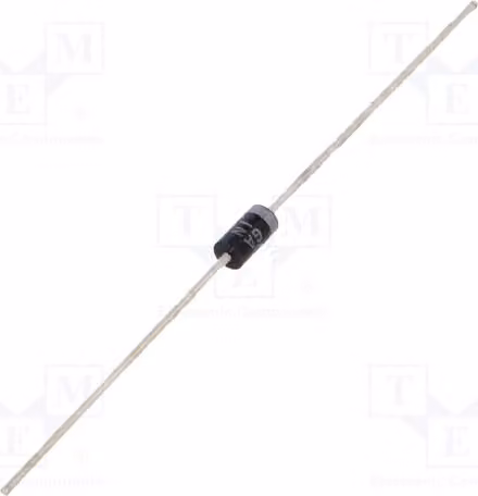 Diodo 10x: Diodo di commutazione 400V, corrente di picco diretta (Ifsm): 30A, corrente diretta (If): 1A, montaggio su circuito stampato (THT), confezione senza imballo, codice CASE59, modello 1N4936G, uso universale