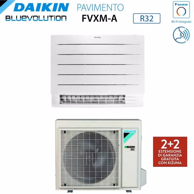 Climatizzatore Condizionatore Daikin Bluevolution Perfera FVXM25A a Pavimento 9000 BTU Bianco con Wi-Fi Integrato e Telecomando