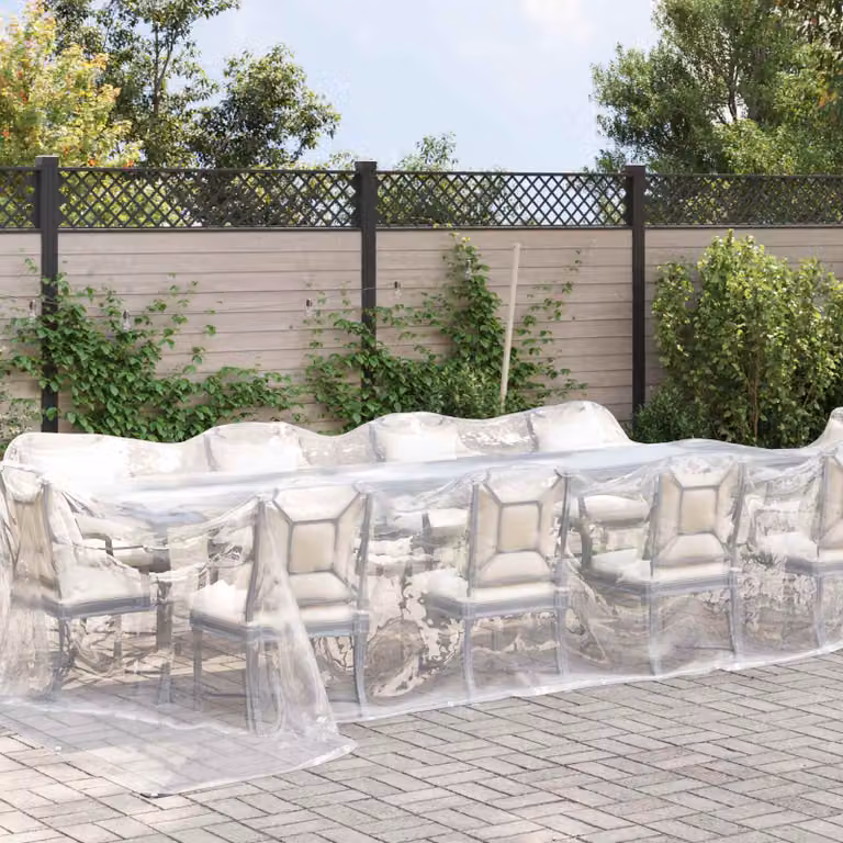Telo copertura trasparente vidaXL in PE da 140 gsm, 4 x 7 m