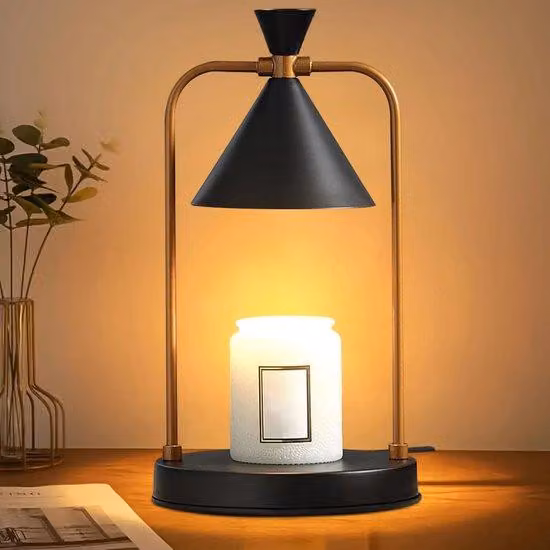 Lampada elettrica per candele - Con timer e dimmer - Prese elettriche - Colore nero - Adatta per candele profumate - Accessori per la casa