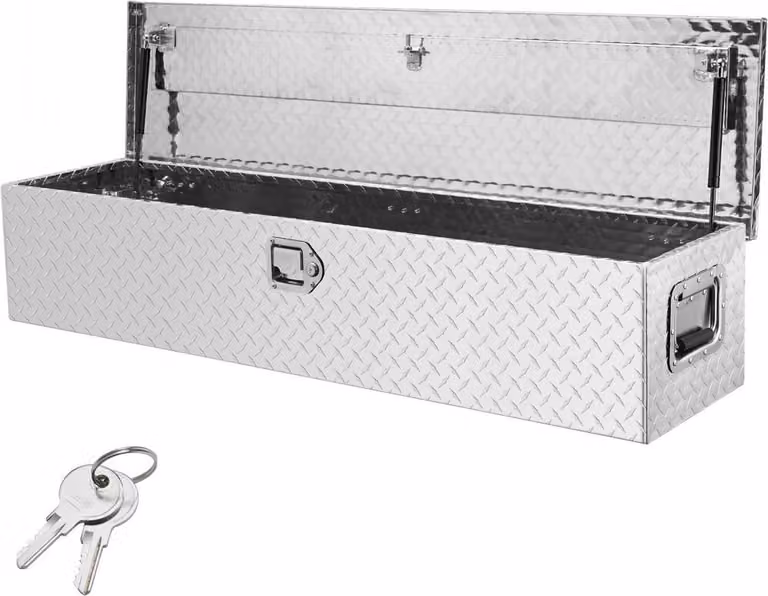 177 L Cassetta degli attrezzi Truckbox - Cassetta degli attrezzi con serratura per il pianale del camion - 1219 x 381 x 381 mm - Organizzatore per cassette degli attrezzi - Capacità di carico di 50 kg - Ideale per camper e auto - Pratica cassetta degli at
