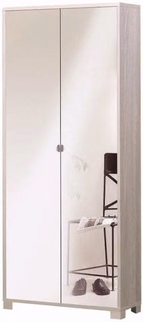 Mobile 2 Ante Specchio Kit Olmo Chiaro cm 83x29x190h - Sarmog