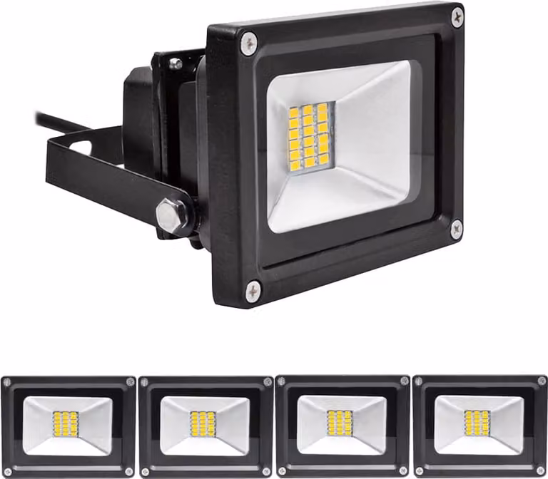 Greenmigo 5x20W LED faretto proiettore da esterno 230V IP65 impermeabile proiettore SMD LED faretto da esterno bianco caldo luce bianca calda luce bianca diurna per campo sportivo garage giardino cortile