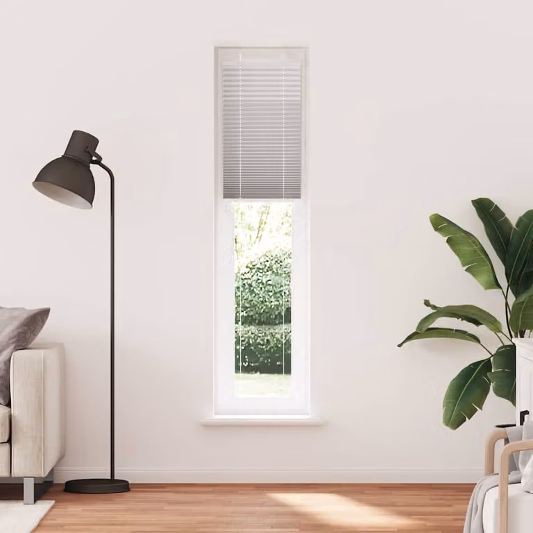 vidaXL Tenda Plissettata Grigio Chiaro 40x200 cm Larghezza Tessuto