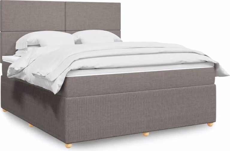 Maison Exclusive - Letto boxspring con materasso Taupe 180x200 cm Tessuto