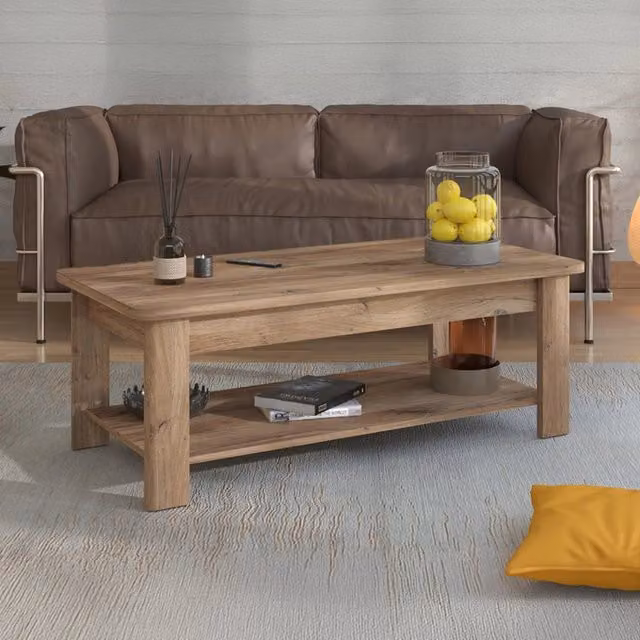 Tavolino da salotto DMORA Pella marrone, L: 126 cm, P: 60 cm, H: 45 cm