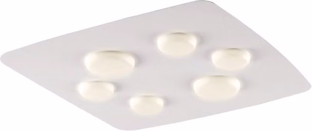 Plafoniera Belight in Metallo Bianco con LED Integrato Luce Bianca Fredda da 5400 Lumen per Giardino