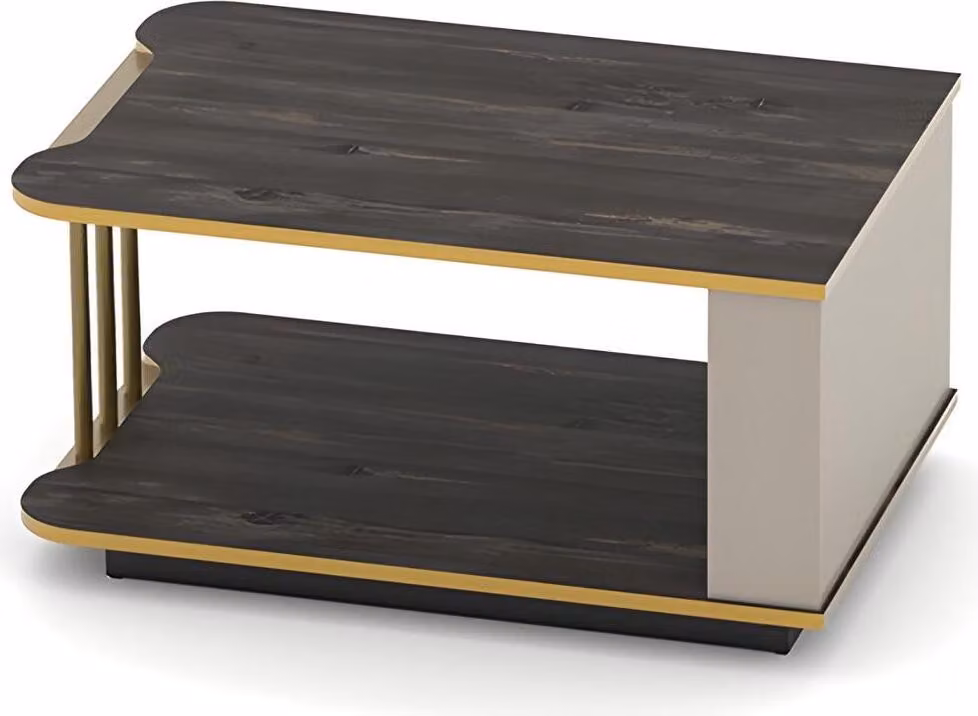 Couchtisch Beistelltisch Arbeitszimmer Tisch Sofatisch mit Regal Büromöbel