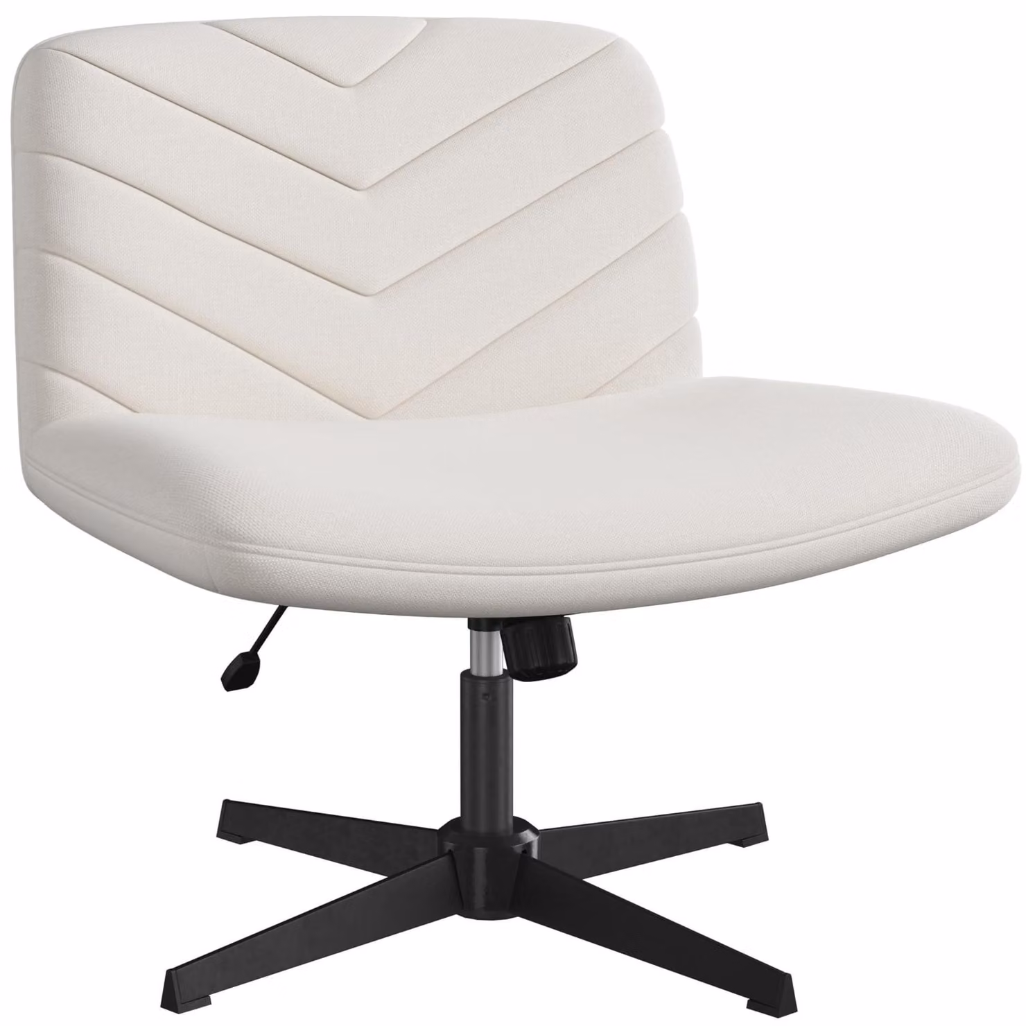 Sedia da ufficio ergonomica - Seduta 66 cm - Altezza 41 - 50,5 cm - Beige - Per ufficio e camera da letto