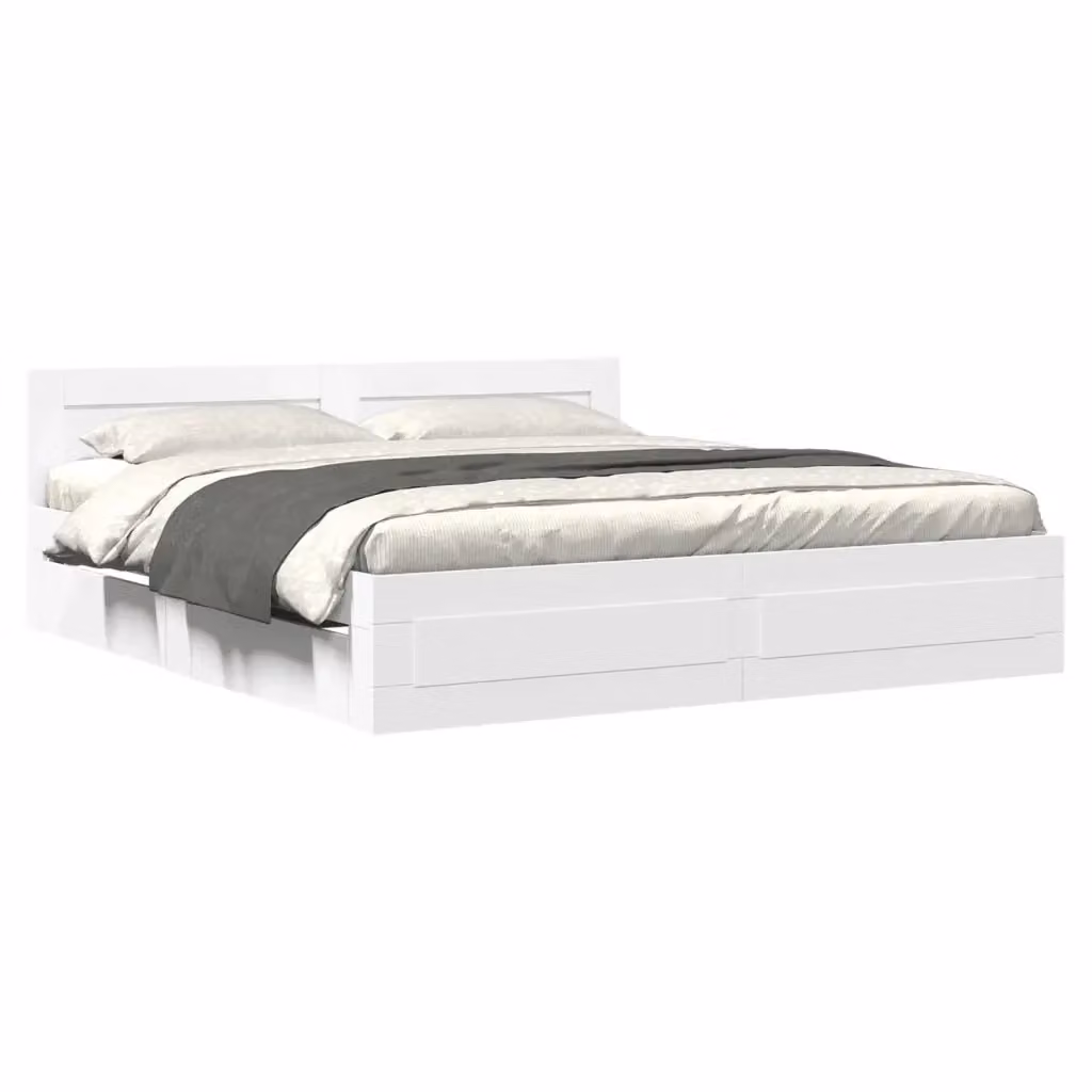 vidaXL Giroletto con Testiera Bianco L/P/H: 180 x 200 x 183 cm – 2