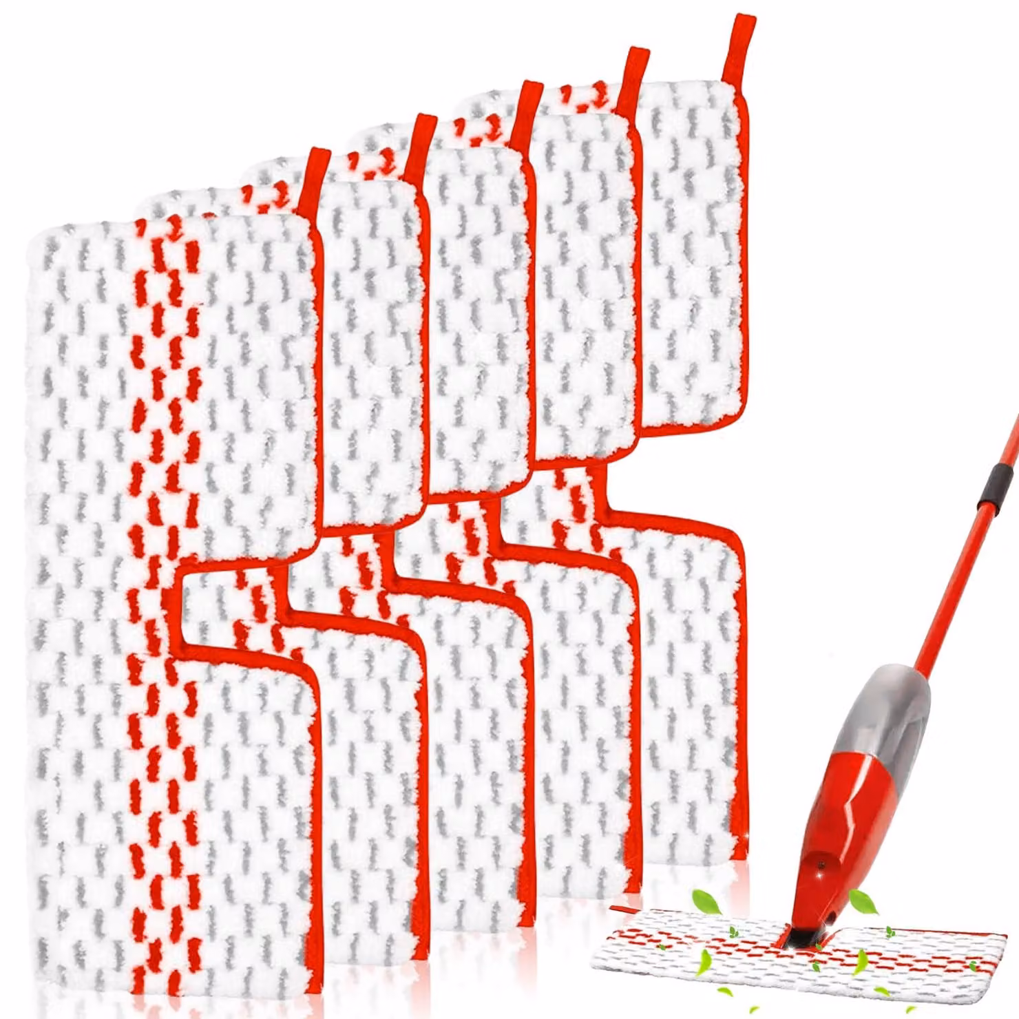 5 coperture per mop a spruzzo, in microfibra, 40x15 cm, compatibili con i modelli Vileda 1 e 2