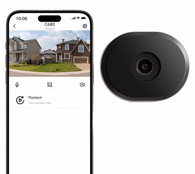 Telecamera di sicurezza, visione notturna a colori, riconoscimento tramite IA, C680-1PACK