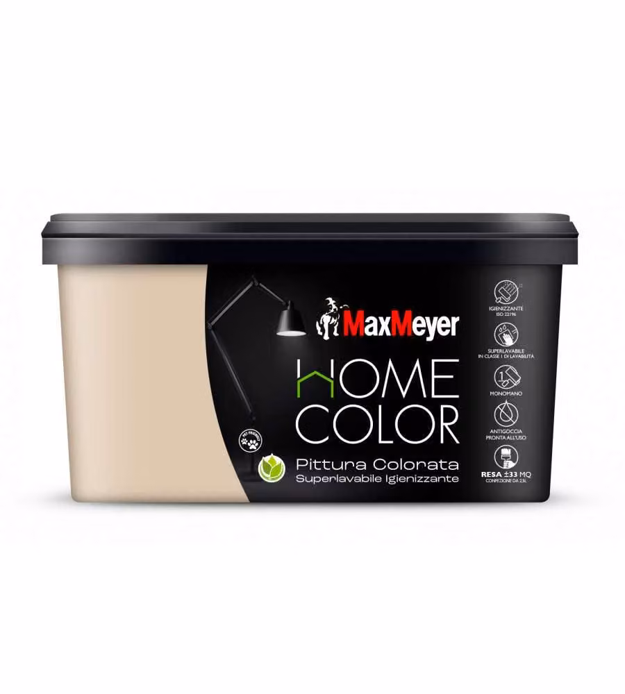 MaxMeyer Idropittura Superlavabile Nocciola 2,5L Finitura Opaca