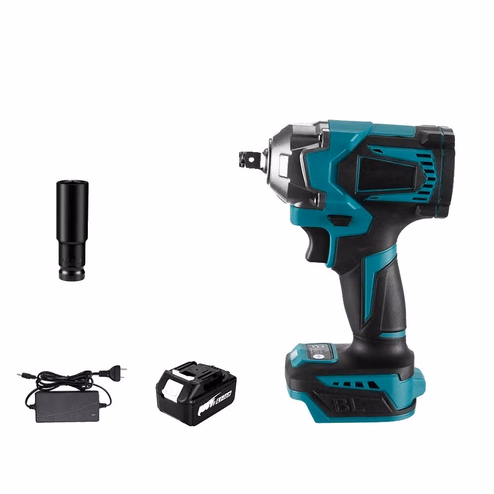 Avvitatore a impulsi elettrico, coppia di 1200 Nm, senza fili, attacco da 1/2 pollice, 1 batteria, modello per il mercato europeo