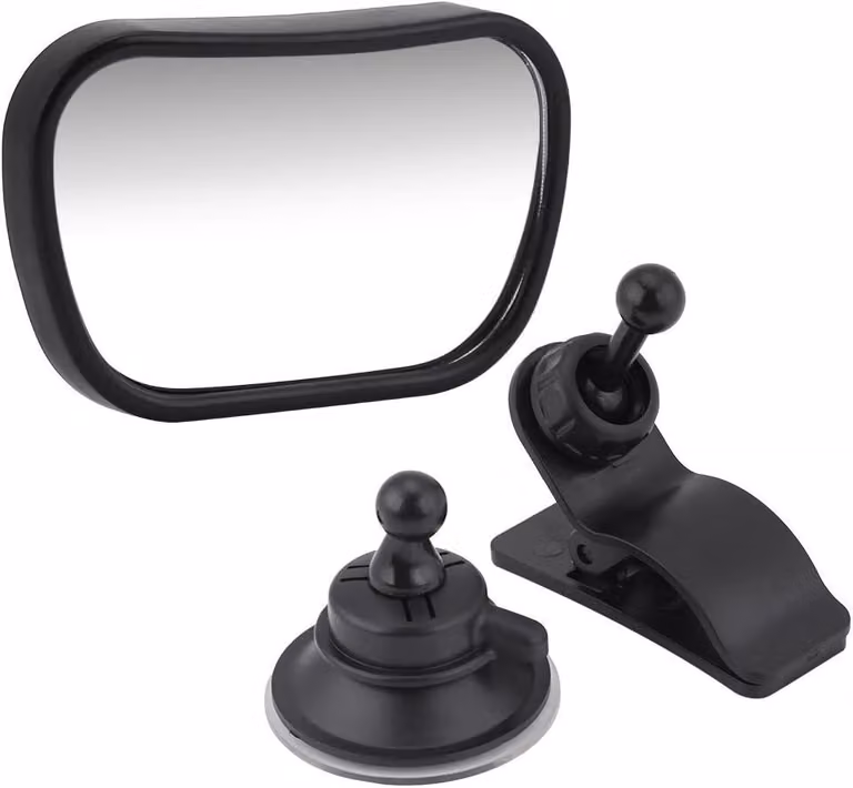 Specchietto retrovisore per auto, rotazione a 360 gradi, 2-in-1, formato grande, per la sicurezza dei bambini
