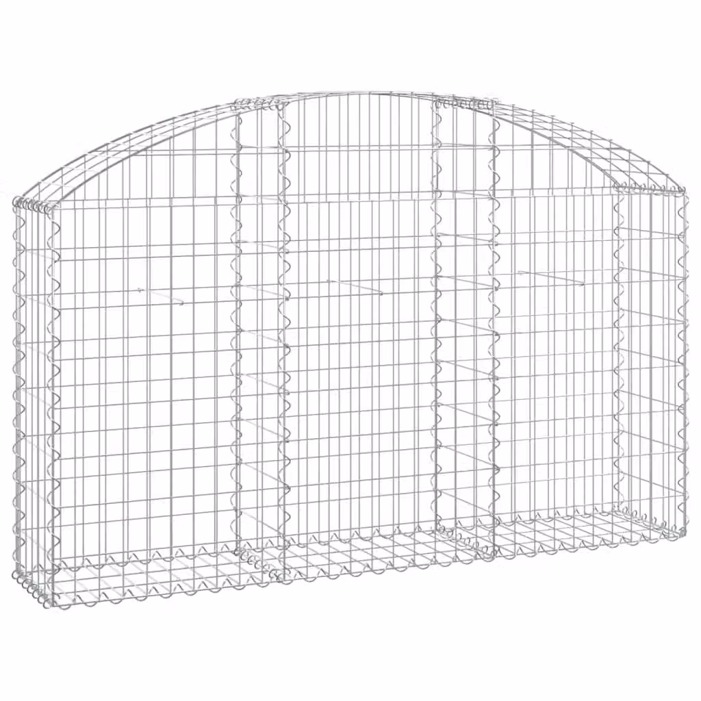 Cesto Gabbione ad Arco 150x30x80/100 cm Ferro Zincato