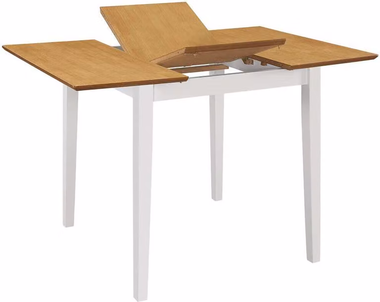 vidaXL Tavolo da pranzo allungabile bianco (80-120)x80x74 cm MDF