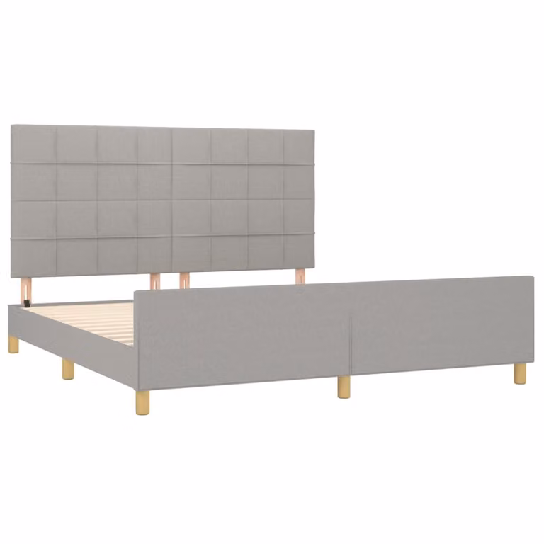 Giroletto senza Materasso Grigio Chiaro 180x200 cm Tessuto