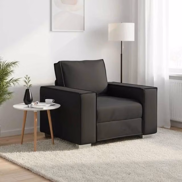 Divano-Sofa-Divanetto Nero 99 x 78 x 84 cm Tessuto