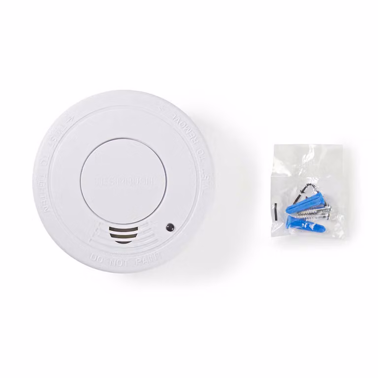 Rilevatore di fumo NEDIS alimentato a batteria Pulsante di pausa e test 85dB ABS ws DTCTS30WT
