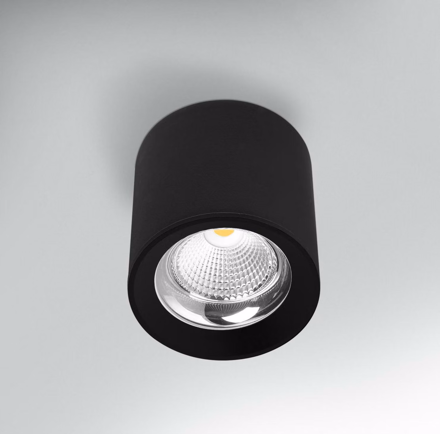 Plafoniera a LED CENTURY RONDO nera, diametro 170 x 185 mm, 35 W, 230 V, 3000 K, 45 °C, grado di protezione IP20